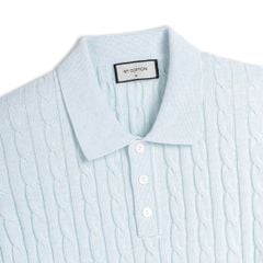 Áo Polo Dệt Kim Cable Knit