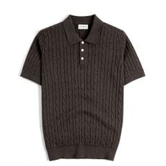 Áo Polo Dệt Kim Cable Knit