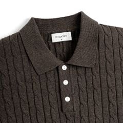 Áo Polo Dệt Kim Cable Knit