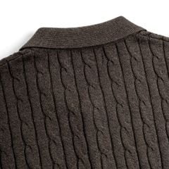 Áo Polo Dệt Kim Cable Knit