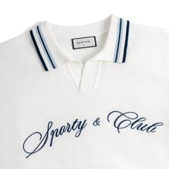 Áo Polo Dệt Kim Thêu Sporty Club Style College SS2