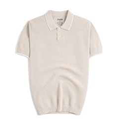 Áo Polo Nam Dệt Kim By Cotton Melange Be SS2