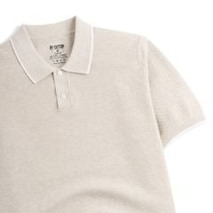 Áo Polo Nam Dệt Kim By Cotton Melange Be SS2