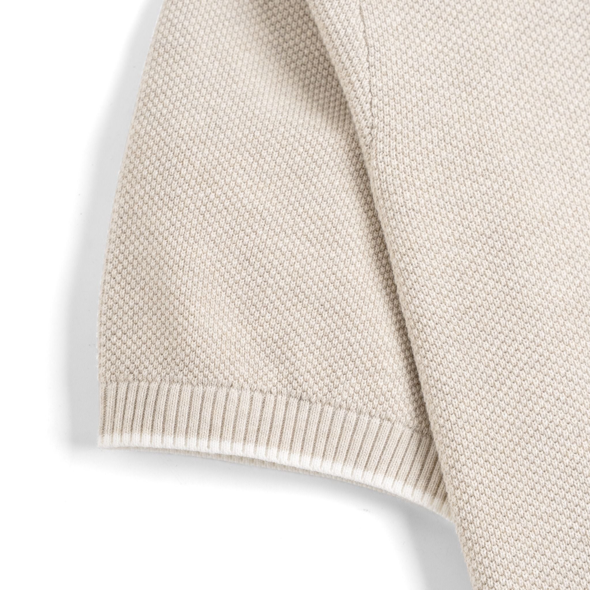 Áo Polo Nam Dệt Kim By Cotton Melange Be SS2