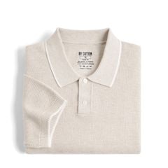 Áo Polo Nam Dệt Kim By Cotton Melange Be SS2