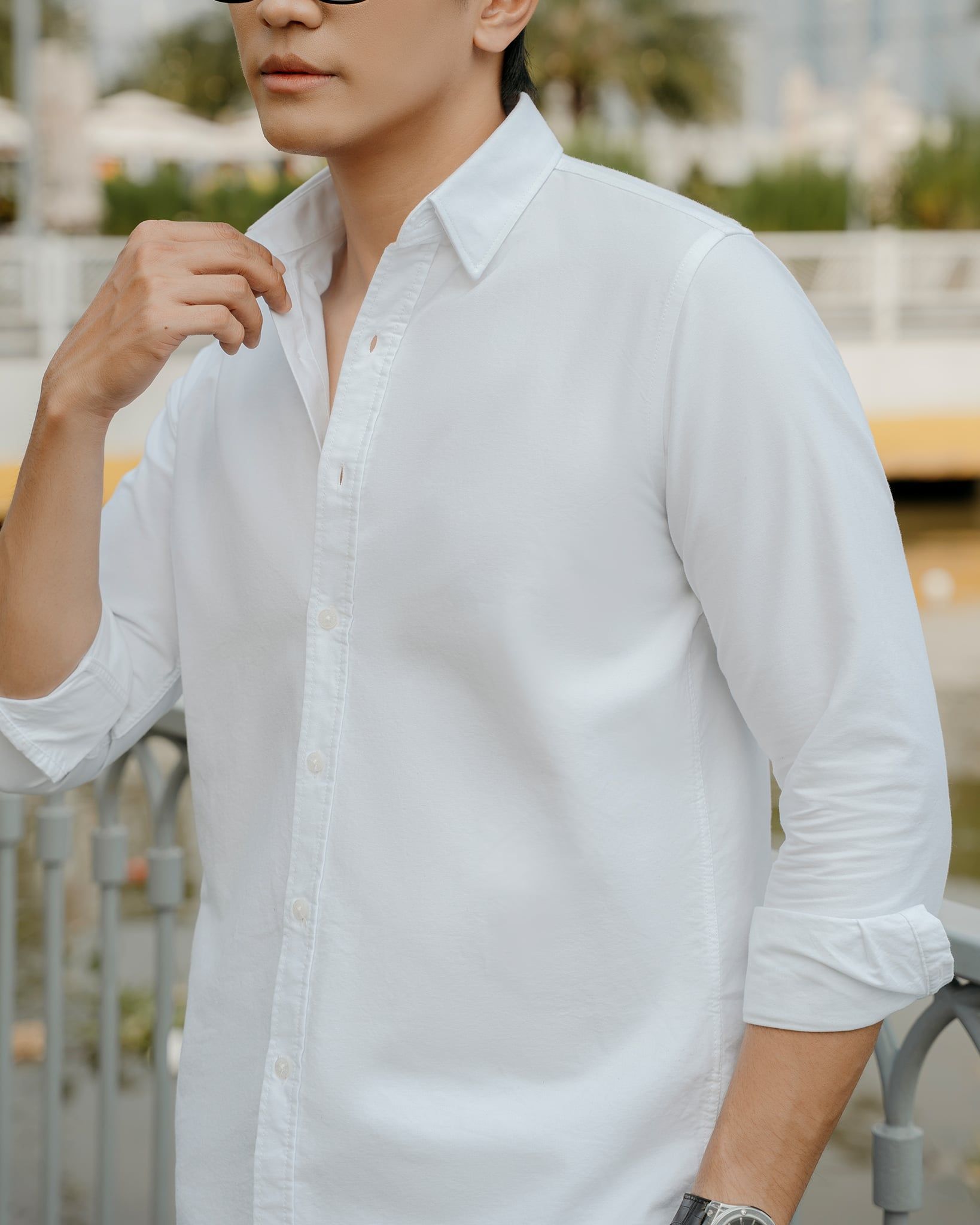 Áo Sơ Mi Nam By Cotton Oxford Trắng