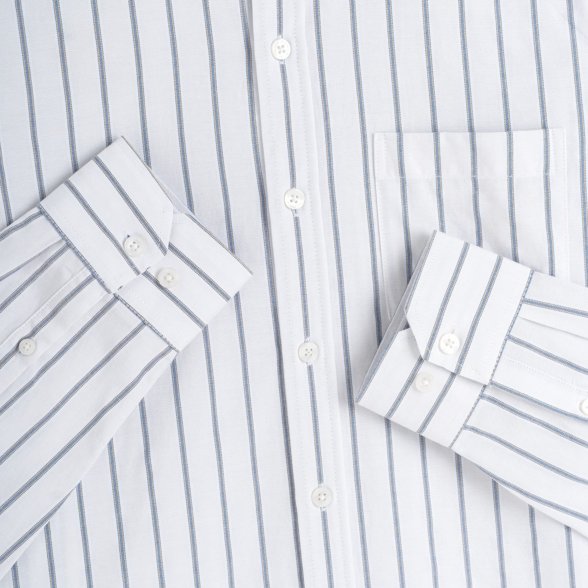 Áo Sơ Mi Nam By Cotton Oxford Trắng Sọc