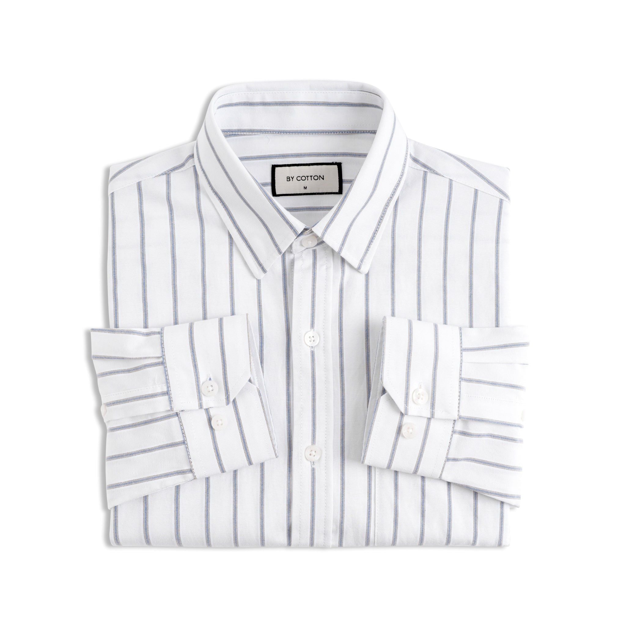 Áo Sơ Mi Nam By Cotton Oxford Trắng Sọc