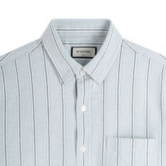 Áo Sơ Mi Nam By Cotton Oxford Xám Sọc