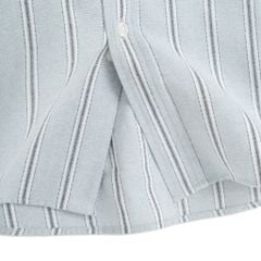 Áo Sơ Mi Nam By Cotton Oxford Xám Sọc