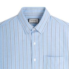 Áo Sơ Mi Nam By Cotton Oxford Xanh Nhạt Sọc