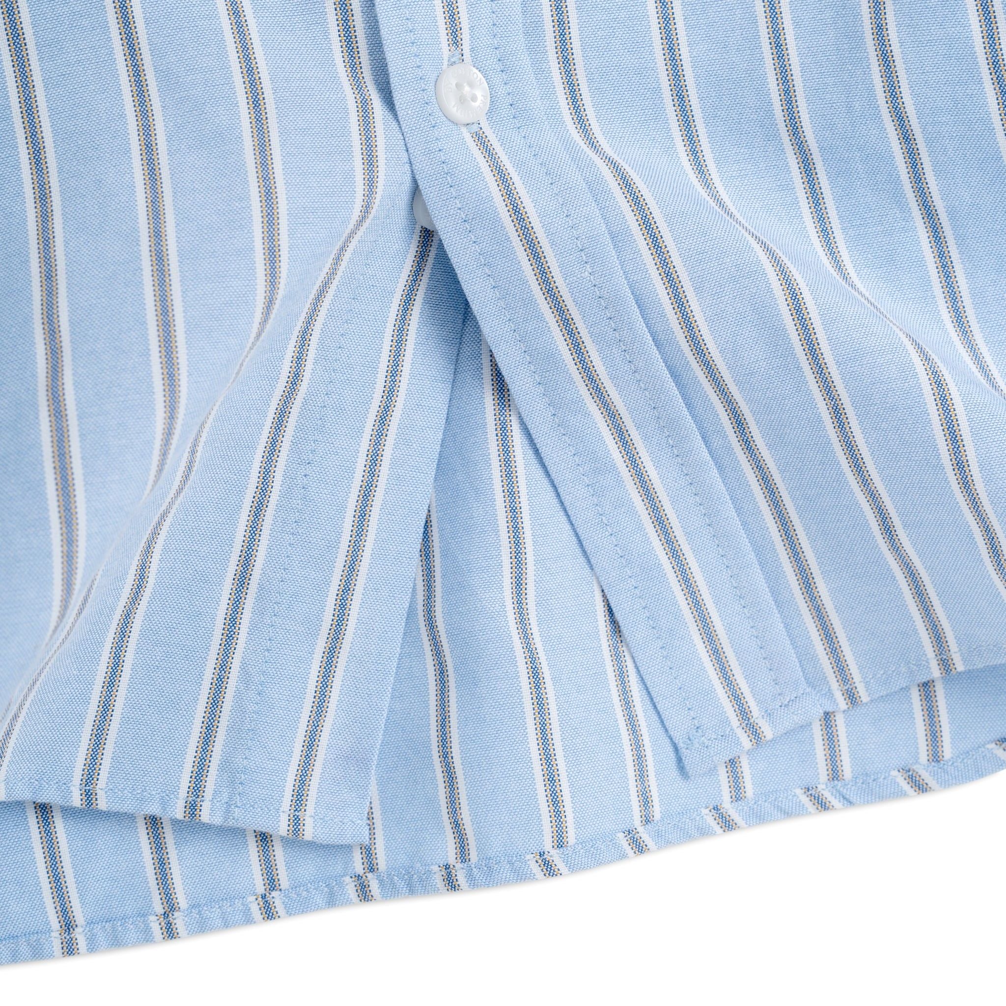 Áo Sơ Mi Nam By Cotton Oxford Xanh Nhạt Sọc