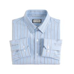 Áo Sơ Mi Nam By Cotton Oxford Xanh Nhạt Sọc