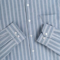 Áo Sơ Mi Nam By Cotton Oxford Xanh Than Sọc