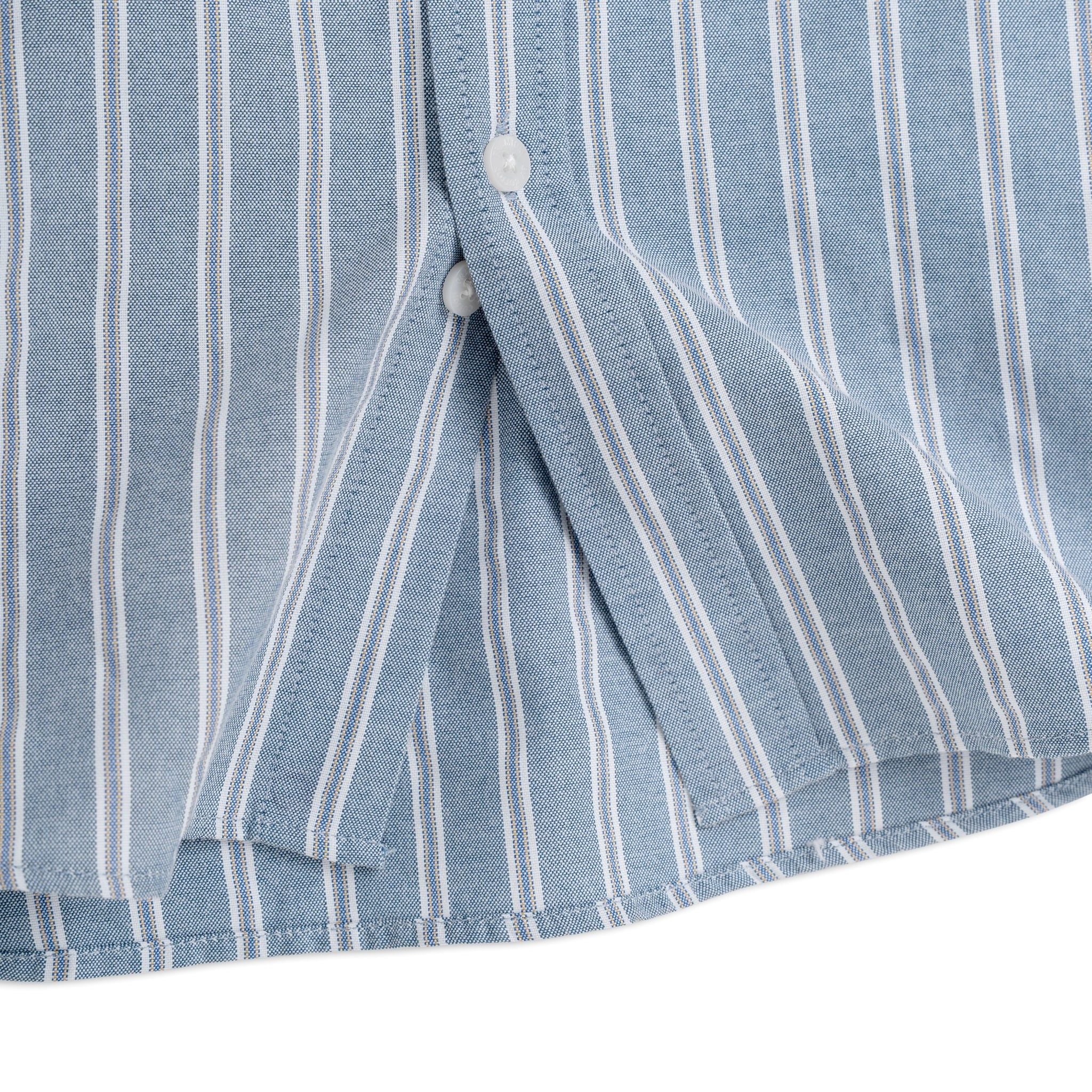 Áo Sơ Mi Nam By Cotton Oxford Xanh Than Sọc