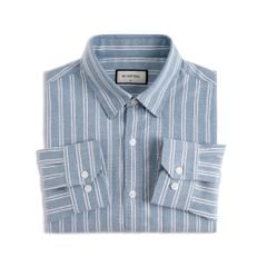 Áo Sơ Mi Nam By Cotton Oxford Xanh Than Sọc