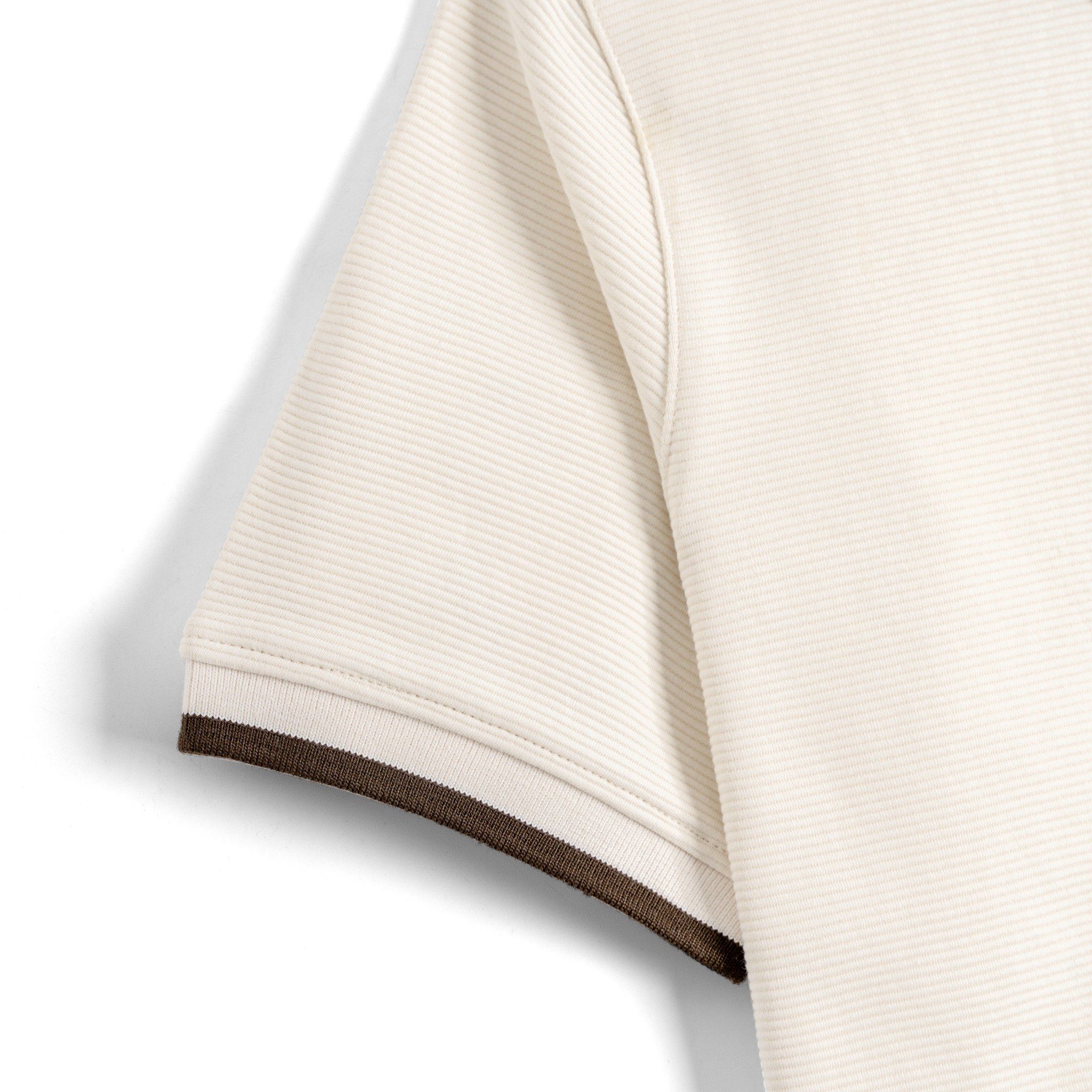 Áo Thun Polo By Cotton Gân Trắng Fox