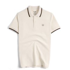 Áo Thun Polo By Cotton Gân Trắng Fox