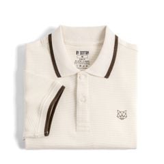 Áo Thun Polo By Cotton Gân Trắng Fox
