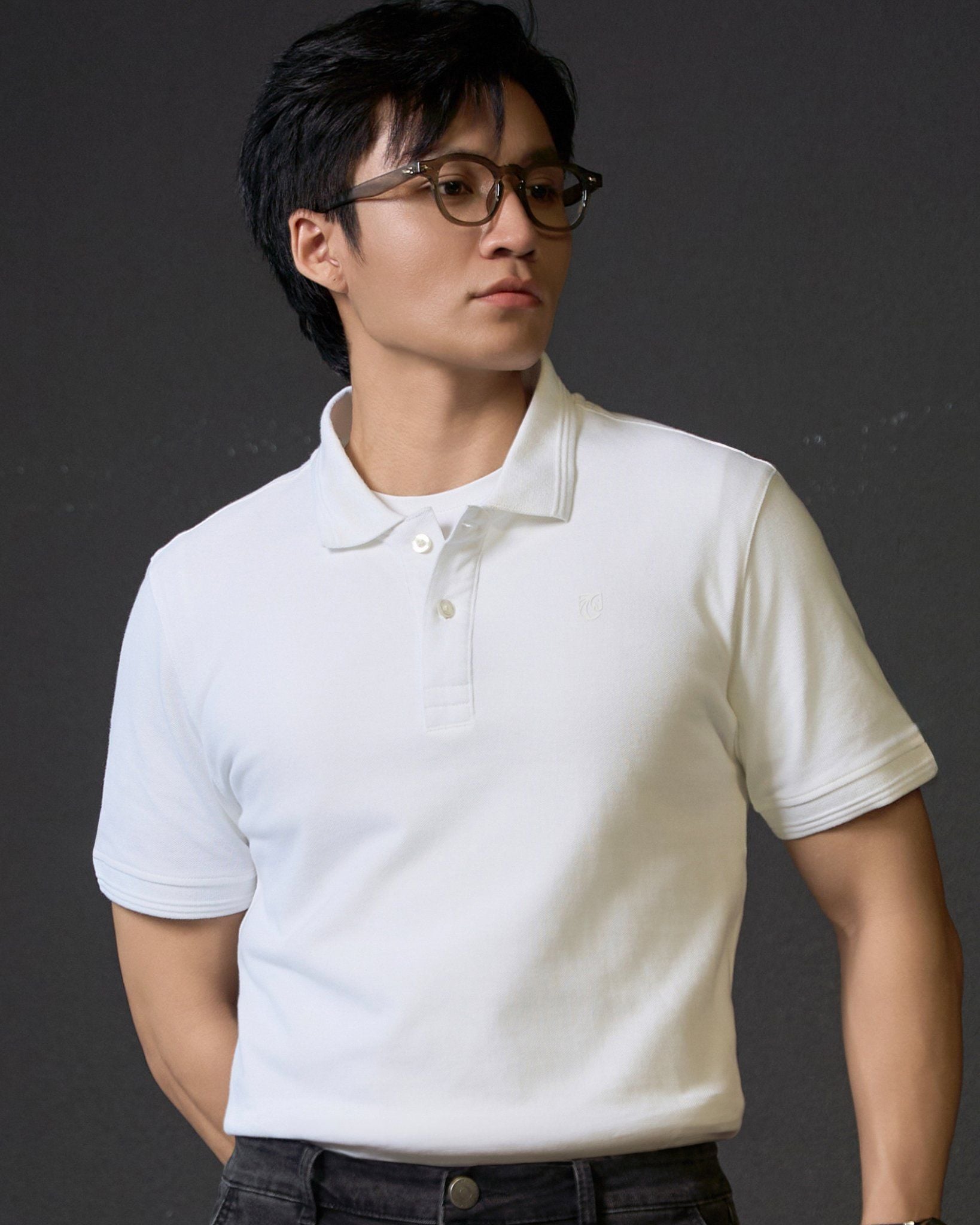 Áo Thun Polo Basic Pique 1.0 - White