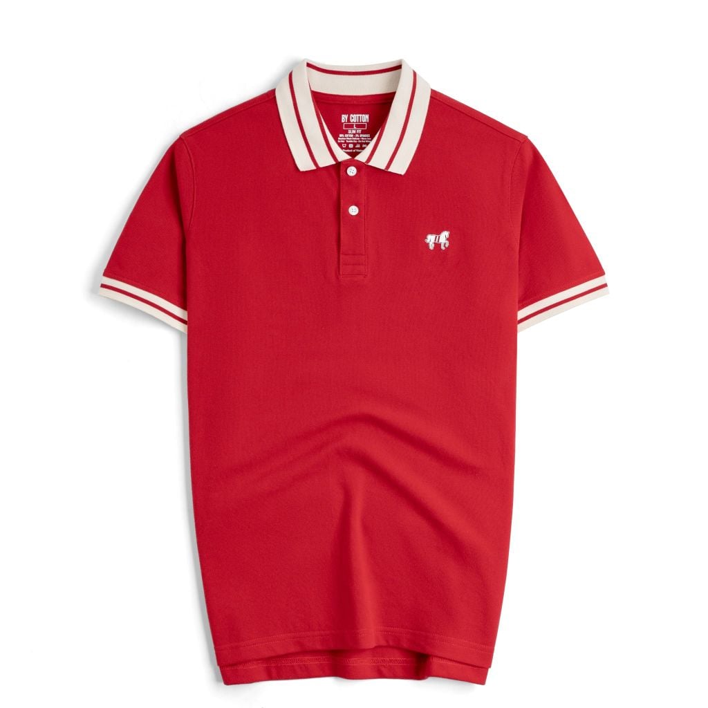 Áo Thun Polo By Cotton Pique 2.0 In Logo Phối Bo