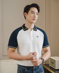 Áo Thun Polo By Cotton Raglan Thêu Fox Phối Bo