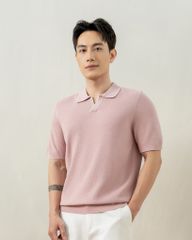 Áo Polo Dệt Kim By Cotton Visco Hồng