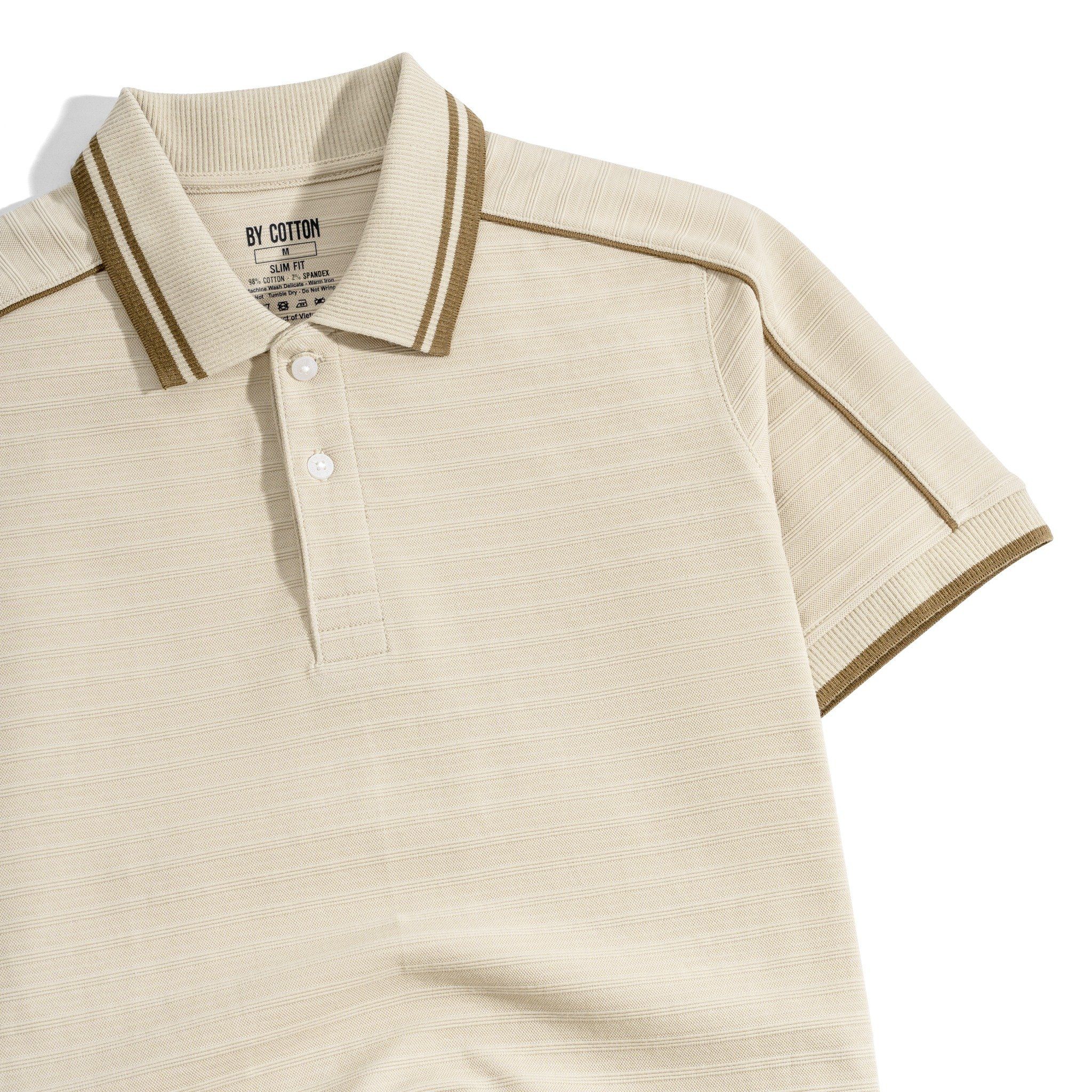 Áo Thun Polo Nam By Cotton Gân Be Viền Vai
