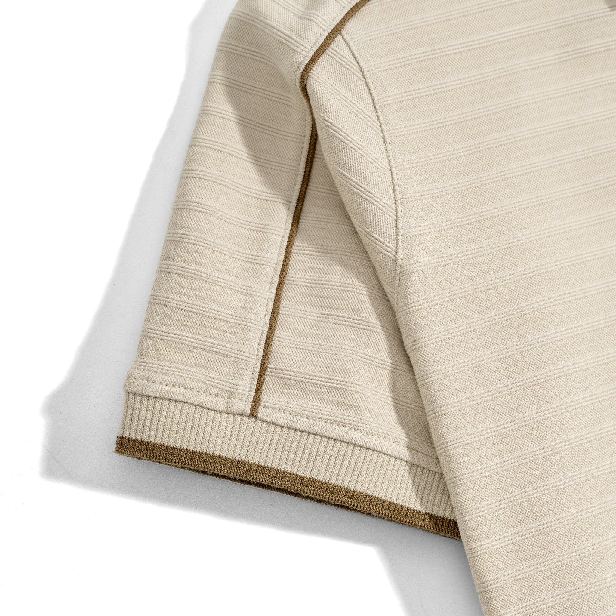 Áo Thun Polo Nam By Cotton Gân Be Viền Vai