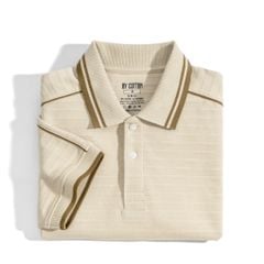 Áo Thun Polo Nam By Cotton Gân Be Viền Vai