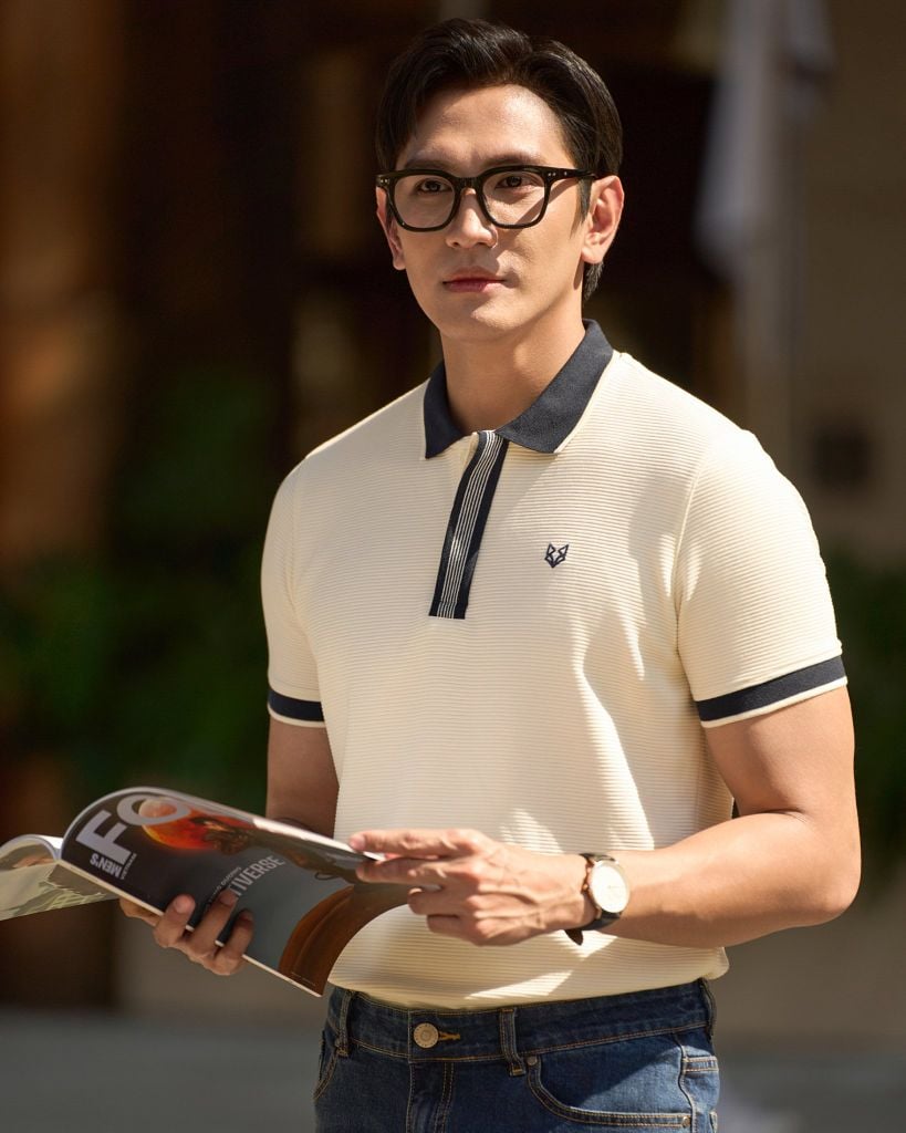 Áo Thun Polo Nam By Cotton Gân Kem Thêu Fox Phối Bo