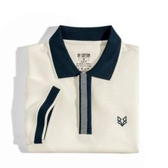 Áo Thun Polo Nam By Cotton Gân Kem Thêu Fox Phối Bo