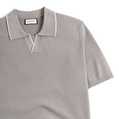 Áo Polo Dệt Kim By Cotton Visco Nâu Xám