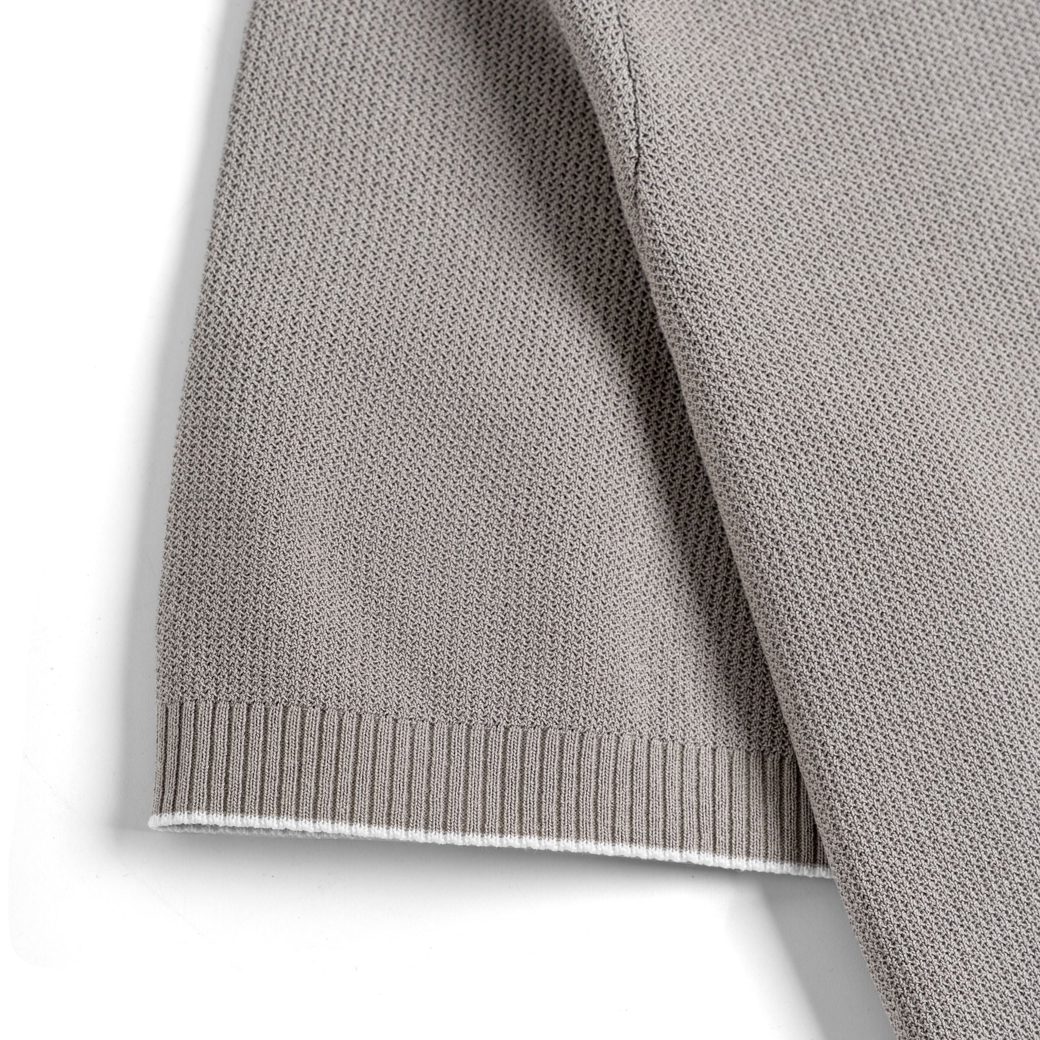 Áo Polo Dệt Kim By Cotton Visco Nâu Xám