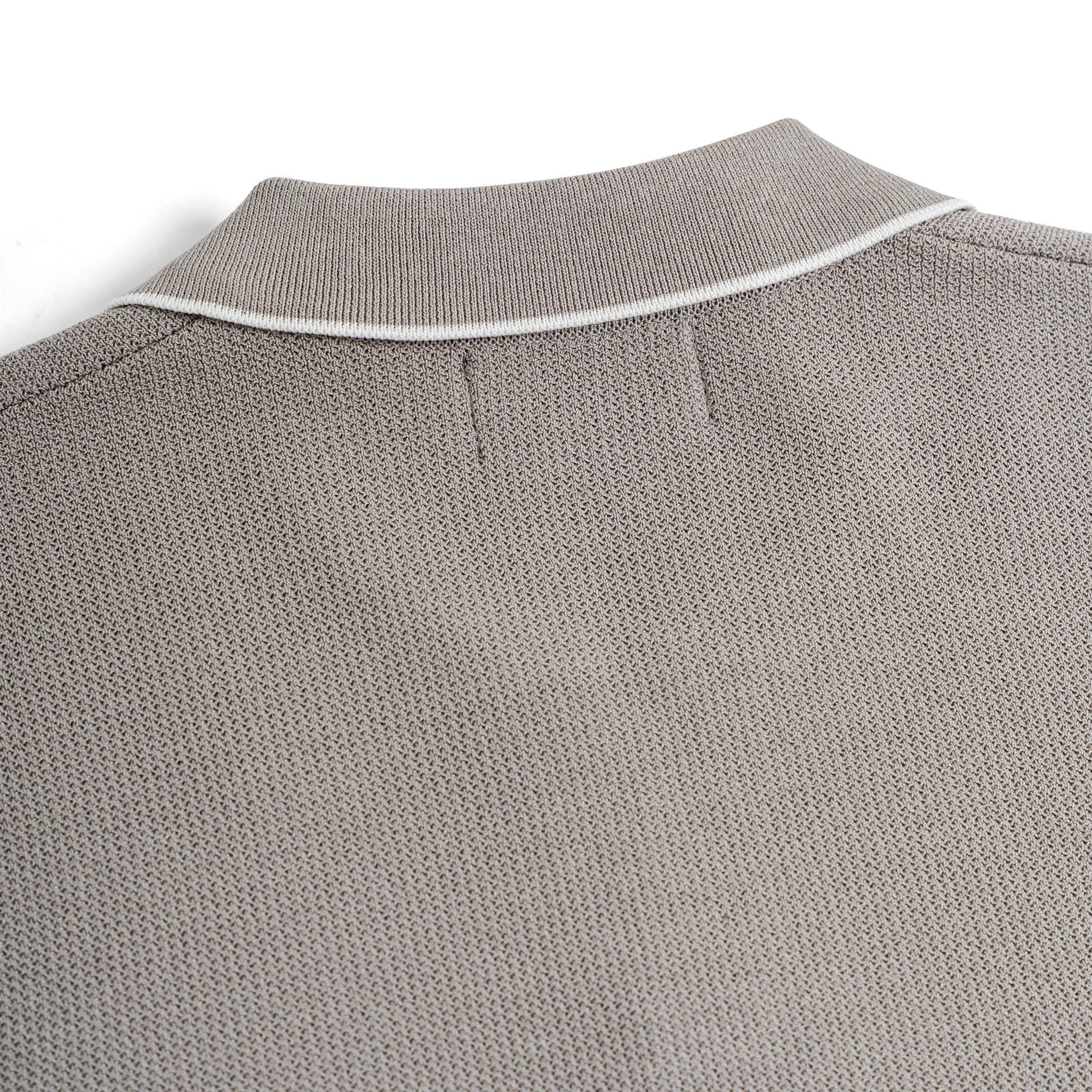 Áo Polo Dệt Kim By Cotton Visco Nâu Xám