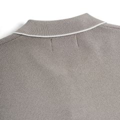 Áo Polo Dệt Kim By Cotton Visco Nâu Xám