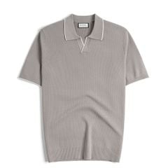 Áo Polo Dệt Kim By Cotton Visco Nâu Xám