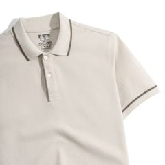 Áo Thun Polo Nam By Cotton Pique 3.0 - Kem Viền Bo