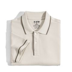 Áo Thun Polo Nam By Cotton Pique 3.0 - Kem Viền Bo