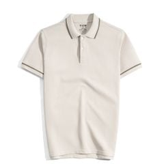 Áo Thun Polo Nam By Cotton Pique 3.0 - Kem Viền Bo
