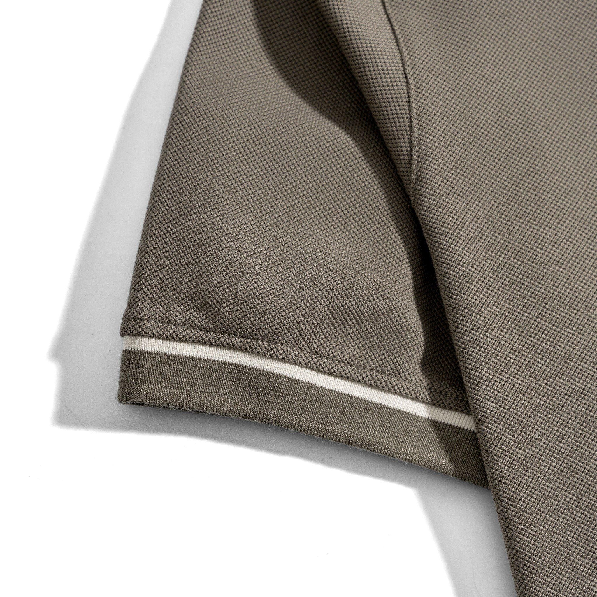 Áo Thun Polo Nam By Cotton Pique 3.0 - Nâu Rêu Viền Bo