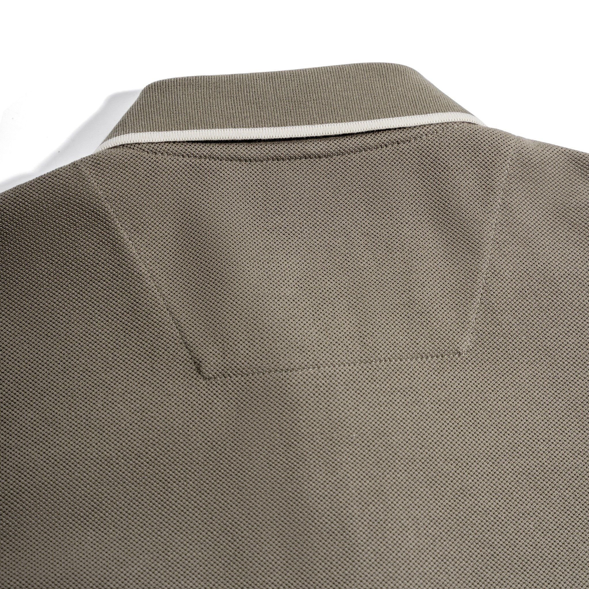 Áo Thun Polo Nam By Cotton Pique 3.0 - Nâu Rêu Viền Bo