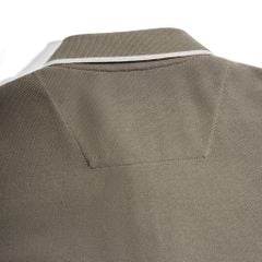 Áo Thun Polo Nam By Cotton Pique 3.0 - Nâu Rêu Viền Bo