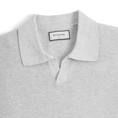 Áo Thun Polo Nam Dệt Kim By Cotton Melange Xám