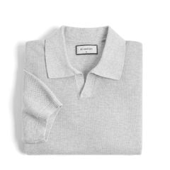 Áo Thun Polo Nam Dệt Kim By Cotton Melange Xám