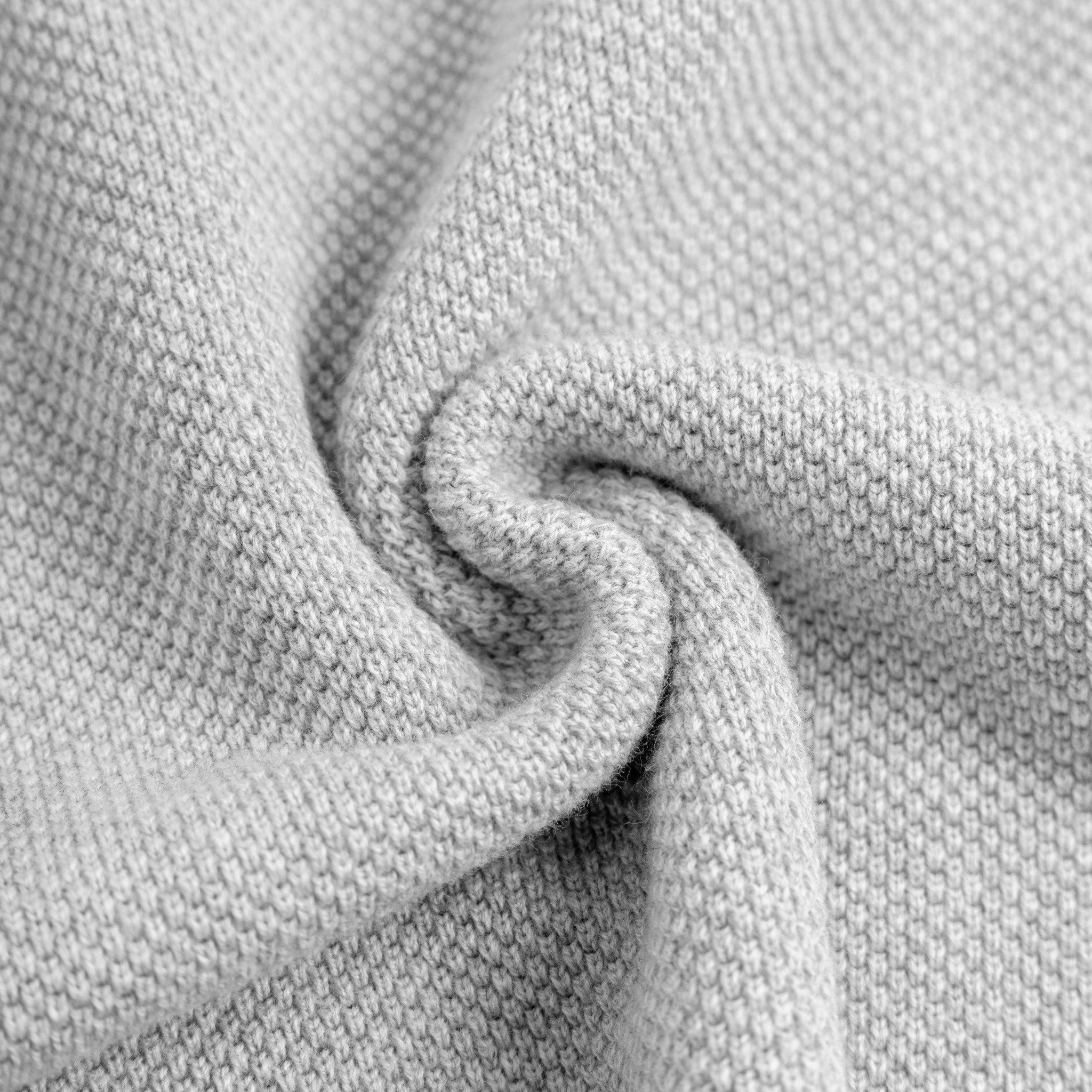 Áo Thun Polo Nam Dệt Kim By Cotton Melange Xám