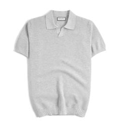 Áo Thun Polo Nam Dệt Kim By Cotton Melange Xám