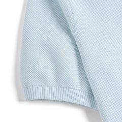 Áo Polo Dệt Kim By Cotton Melange Xanh Nhạt