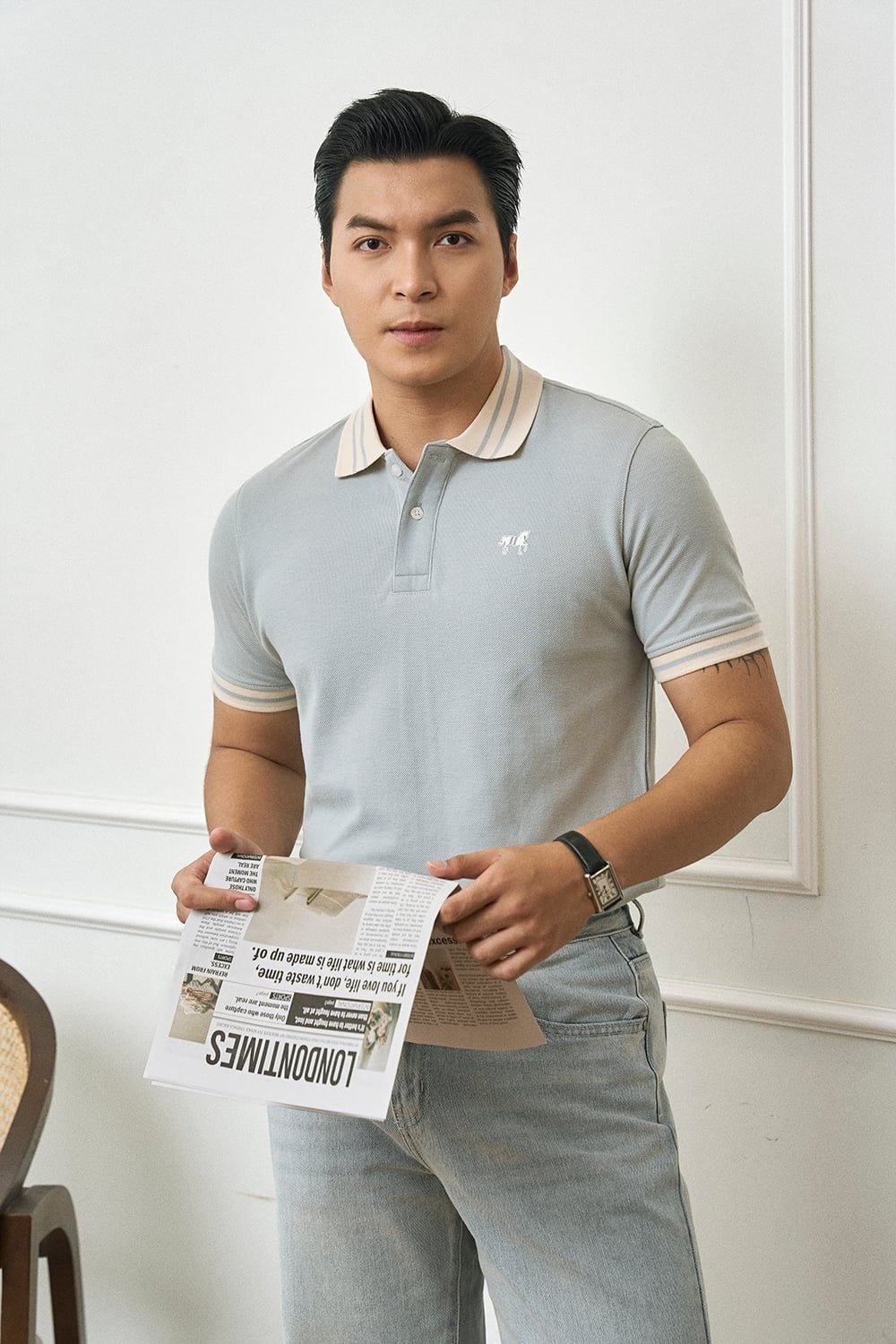 Áo Thun Polo By Cotton Pique 2.0 In Logo Phối Bo