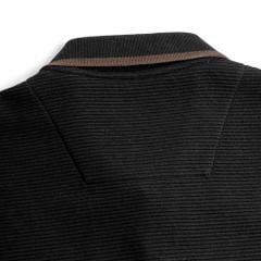 Áo Thun Polo By Cotton Gân Đen Fox